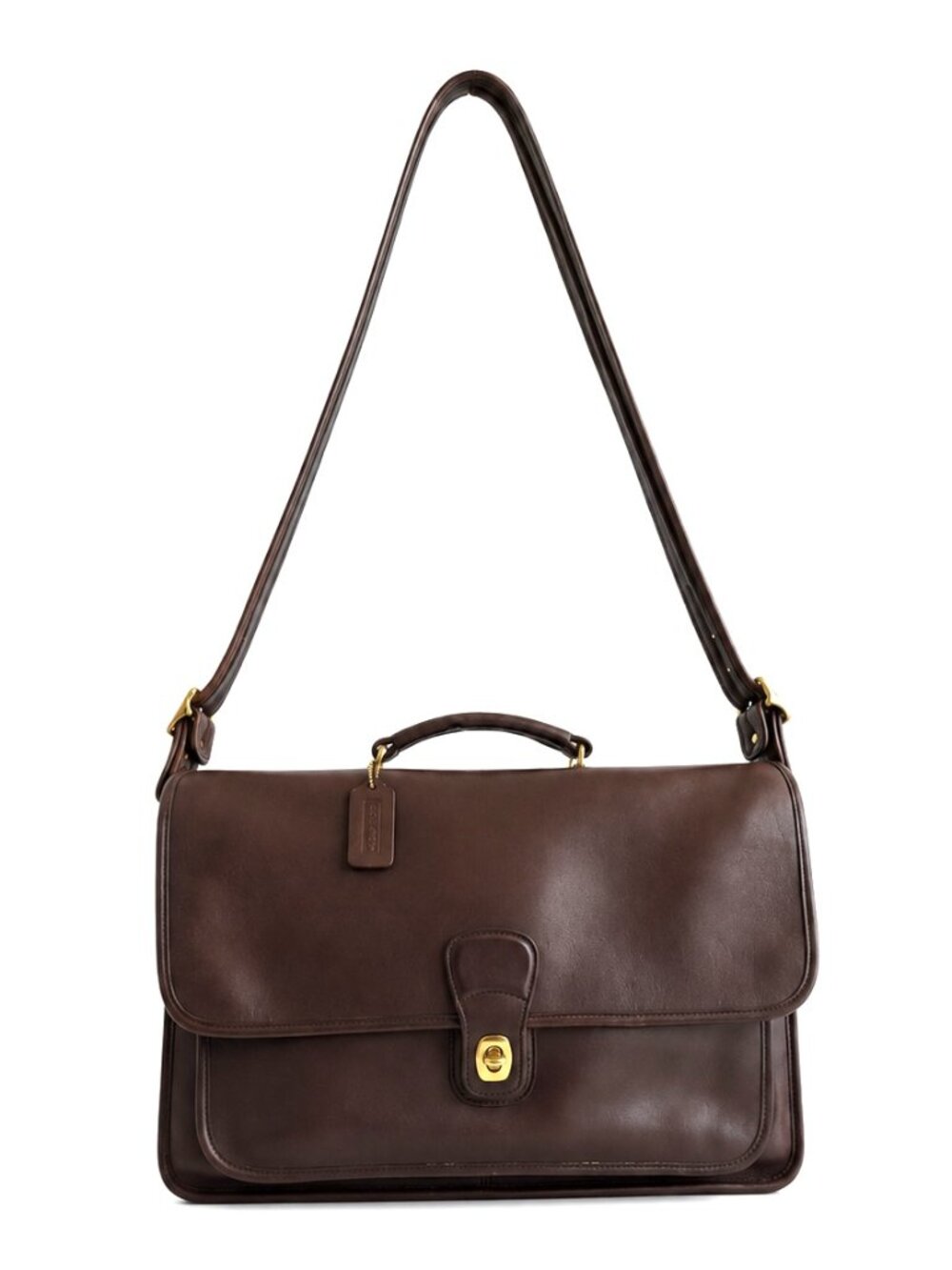 Vintage Coach 5180 Metropolitan Brief Mahogany Leather USA 1996